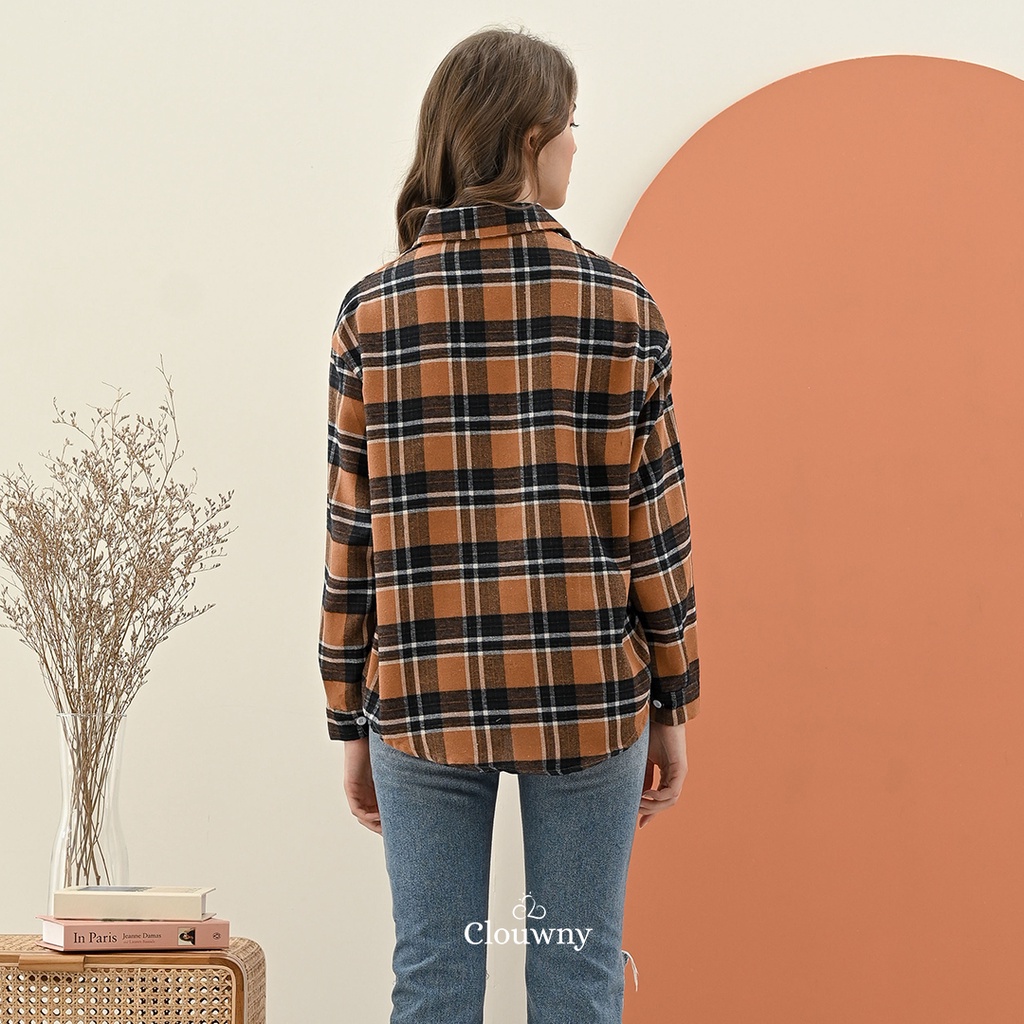 Janson Oversize Shirt Premium Cotton Kemeja Wanita Kotak Kotak Super Adem Busui Friendly-4