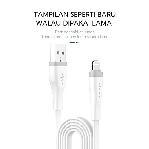 NA - Kabel Lightning 100cm Vivan 2A Fast Charging kabel Iphone 1m SL100S