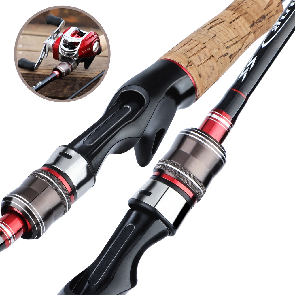 Sougayilang Joran Pancing 2.1M 2 Bagian Joran Pancing Joran Kabel Sutet Joran Casting Joran Tegek Dengan Carbon Rod Body Dan EVA Handle Untuk Freasherwater Fishing Rod Joran Pancing