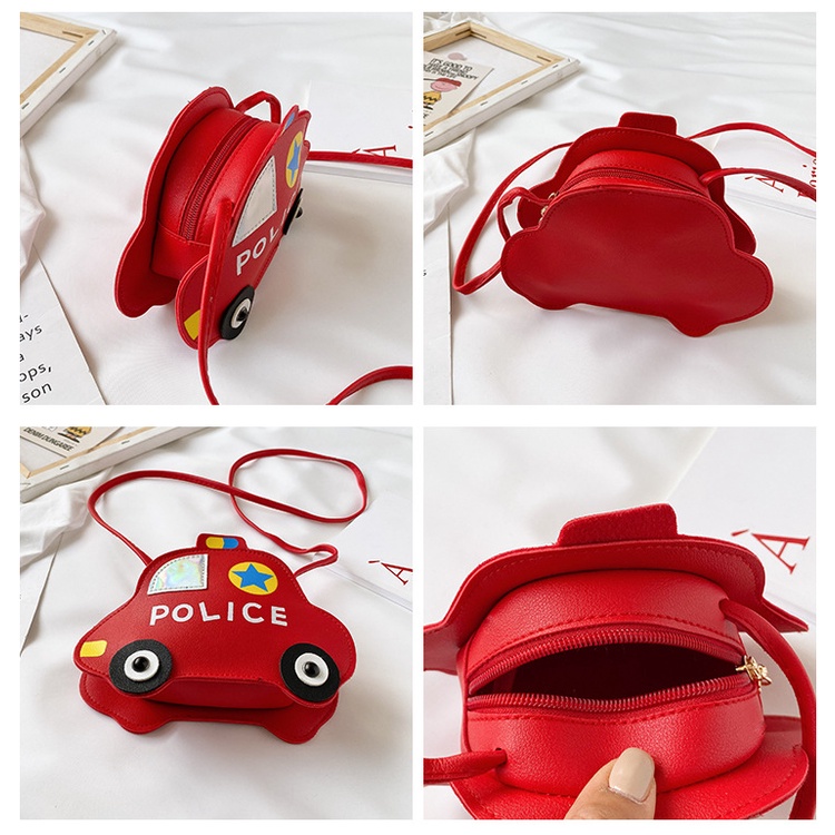 Tas Anak Perempuan/Tas Anak Laki Laki/Tas Selempang Anak Sling Bag Cewek Mini Pola Mobil Dompet Koin Import