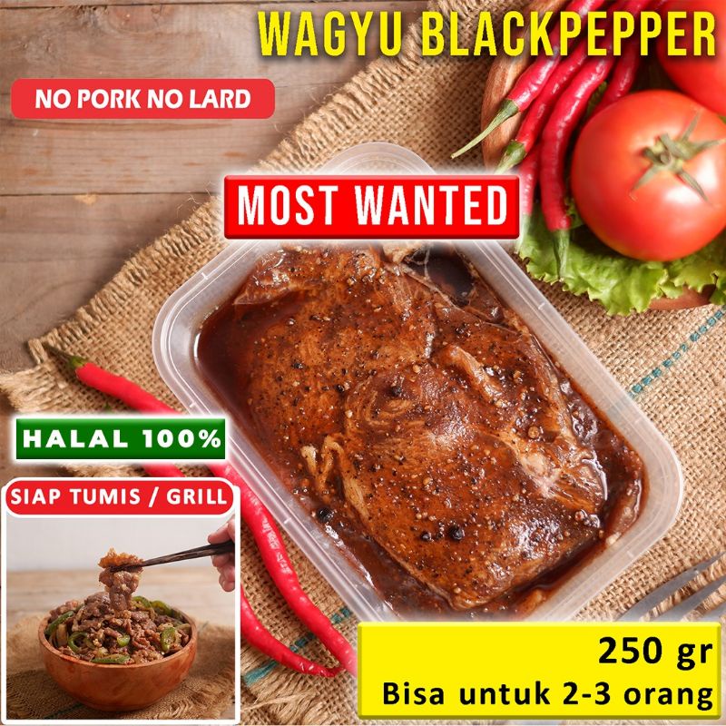

Daging sapi wagyu marinasi/beef wagyu marinasi 250 gr