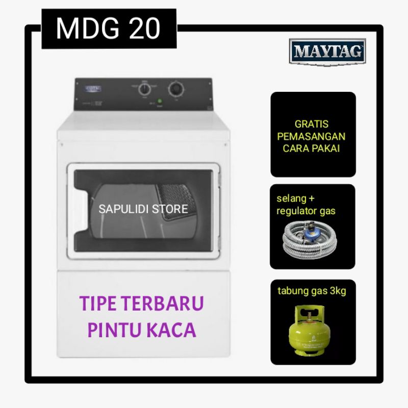 Mesin Pengering Laundry Dryer Maytag MDG 20 Pintu Kaca
