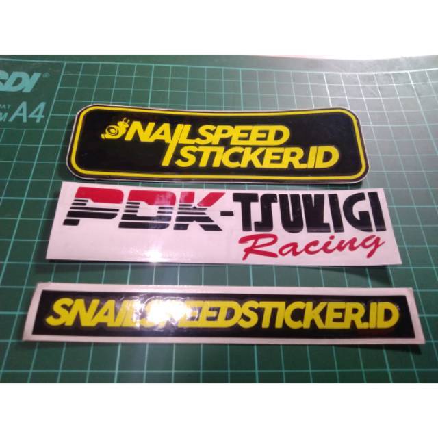 Sticker silencer cutting logo PDK TSUKIGI 14X3 cm