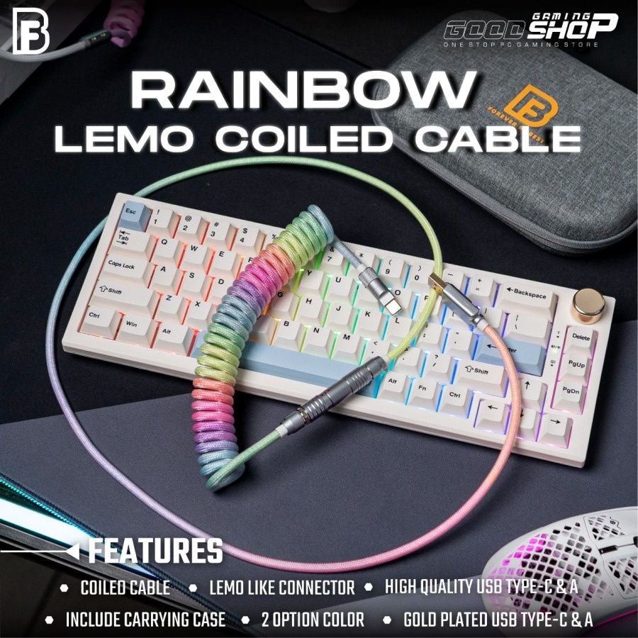 FBB Rainbow Lemo Coiled Cable