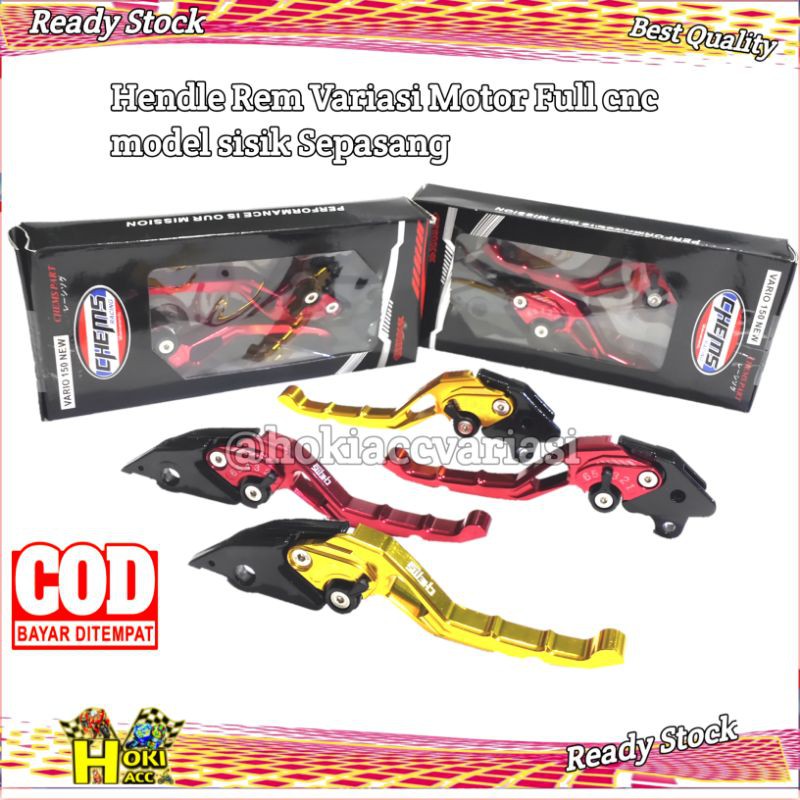 Handle Hendle Handel Rem Motor Variasi Cnc Model Stelan Sepasang Impor - Beat cbs, Beat Fi, Vario 11