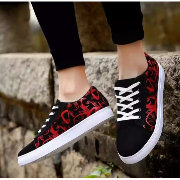 Sepatu Sneakers Pria Kets Batik Pendek Ukuran 26-40