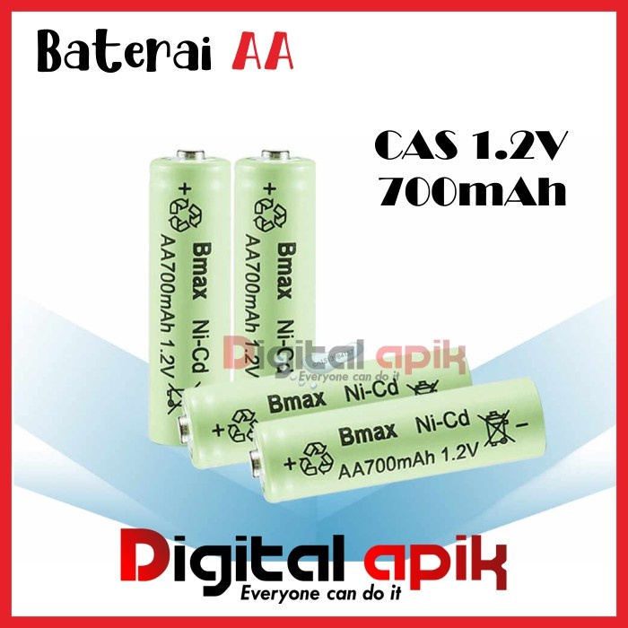 Baterai AA Cas Jam A2 Battery Rechargeable A 2 Batu Batre 1.2V Quality