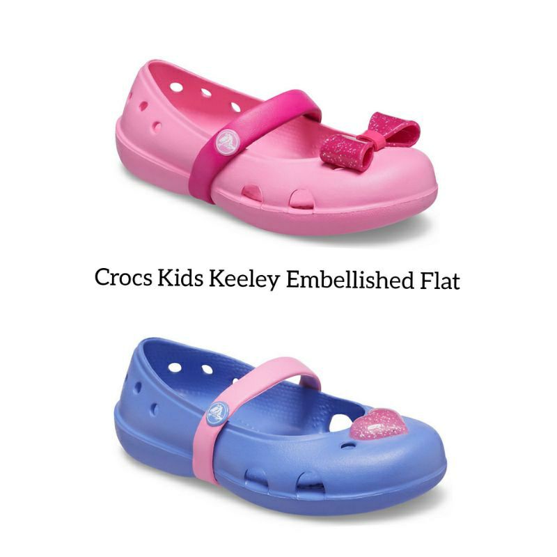 CROCS KIDS KEELEY EMBELISHED FLAT CARLIE MARY JANE KIDS and JUNIOR