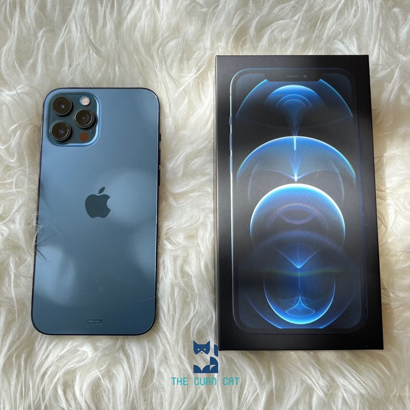 Jual iPhone 12 Pro Max 128GB Pacific Blue Second Shopee Indonesia