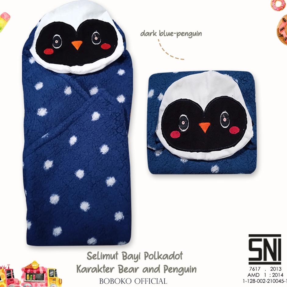 Get Discount BOBOKO Selimut Bayi Bulu Premium Bear and Penguin 78x71 SLMT2