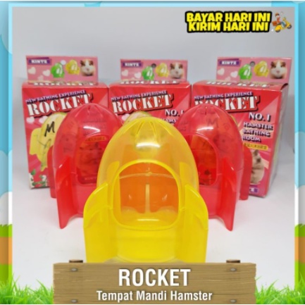 ROKET HAMSTER - Mainan Hamster Tempat Mandi Hamster Rumah Hamster Toilet Hamster Roket