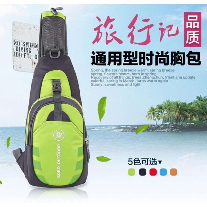 New Tas Selempang Anti Air Bobo Outdoor Trendy Waterproof  (Wyk16) - Hitam