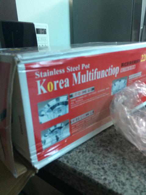 Je Panci Masak Rebus Kukus Goreng 22 Cm Multifunction Cooking Pot 3in1 Stainless Steel