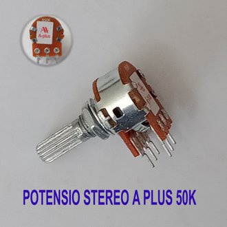 Potensio Stereo AS Pendek AS Panjang / 6 kaki / Alpha / Antel / A-Plus / 50k 100k 50 k 100 k