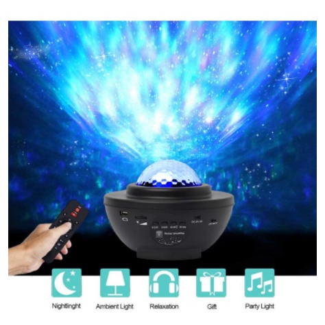 LAMPU PROYEKTOR DENGAN SPEAKER LANGIT MALAM BINTANG 2IN1 GALAXY NEBULA LAMP STARRY PROJECTOR LIGHT LAMPU TIDUR