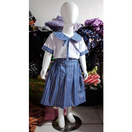Seragam PAUD seragam TK Putih biru