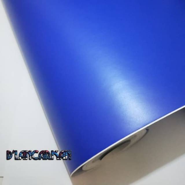 SKOTLET BIRU DOGF Stiker glossy untuk body motor mobil aquarium furniture dll lebar 45cm Gentian blue 051M