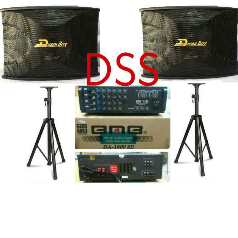 paket soundsystem karaoke speaker 10inch dusenberg amplifier bmb