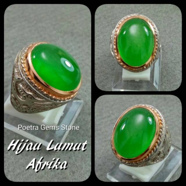 CINCIN HIJAU LUMUT AFRIKA LUMUT HALUS BODYGLASS