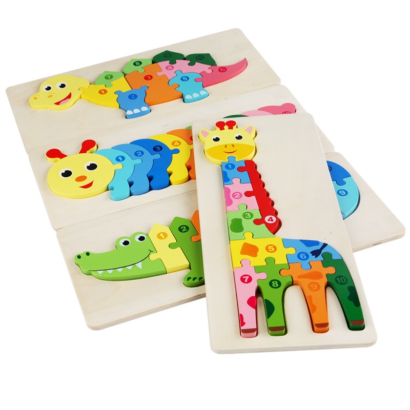 BEST SELLER Mainan Edukasi Anak Basic Shape Kayu Balok Geometri Puzzle 3D Montessori Sensory Xylophone Jam Angka