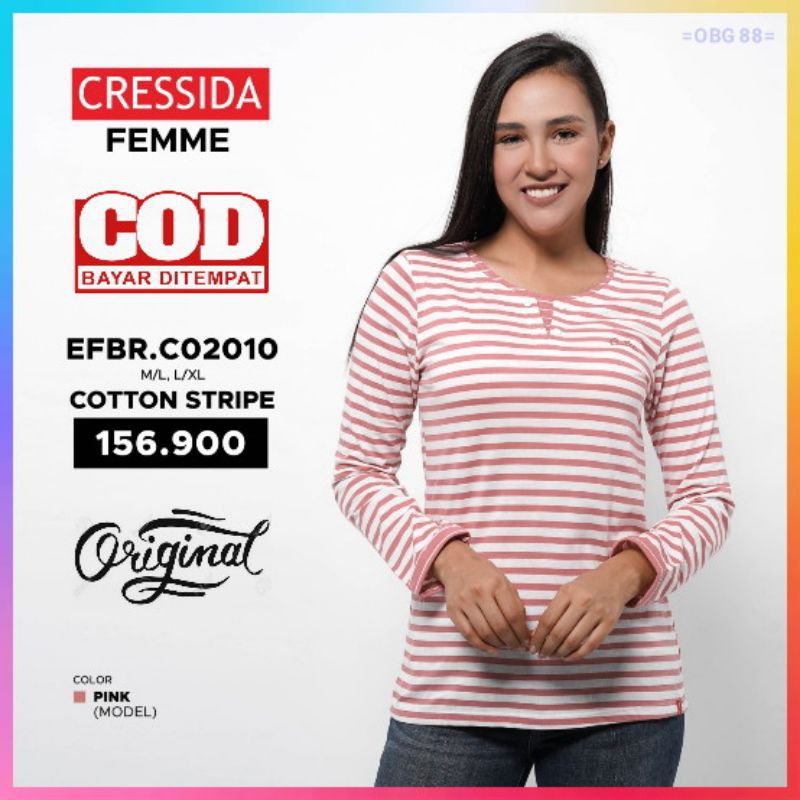 Kaos cewek lengan panjang Cressida original Kaos Cressida cewek Kaos Cressida wanita EFBR.C0210 FEMM