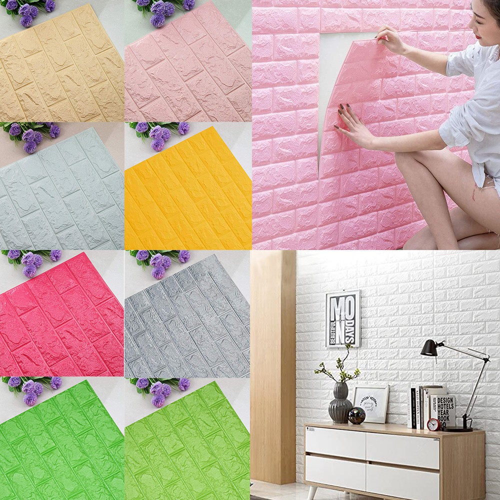 WALLPAPER BATU BATA 3D FOAM PANEL WALLFOAM 70X77 CM·HIGH QUALITY STIKER DINDING KERTAS DINDING BATA-1