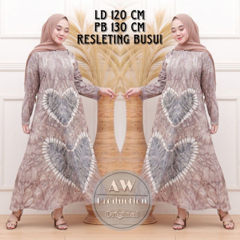 DRESS KAOS JUMBO LENGAN PANJANG BUMIL BUSUI RESLETING DEPAN KEKINIAN BATIK PEKALONGAN TERBARU TERMURAH