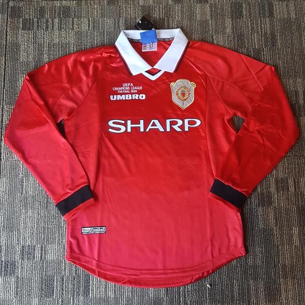 Jersey Retro Manchester United Final UCL 1999 Lengan Panjang