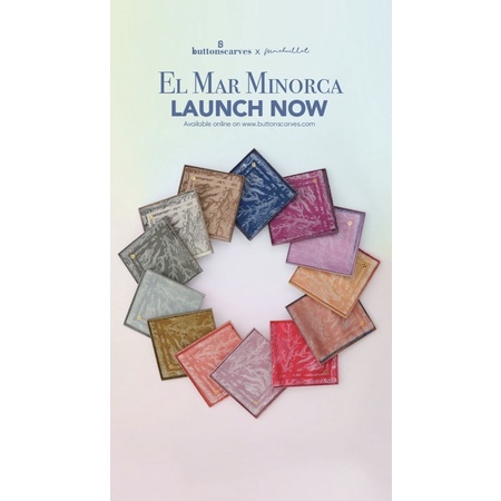 Buttonscarves x Mmehuillet - El Mar Minorca Voal square Ocean FREE FEE JASTIP - HARGA TAG