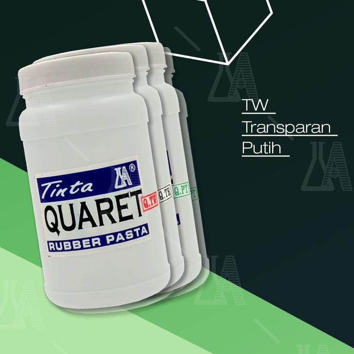 

Produk Unggulan] Cat Sablon Quaret Warna Tw, Transparan, Putih - 1/2 Kg - Putih