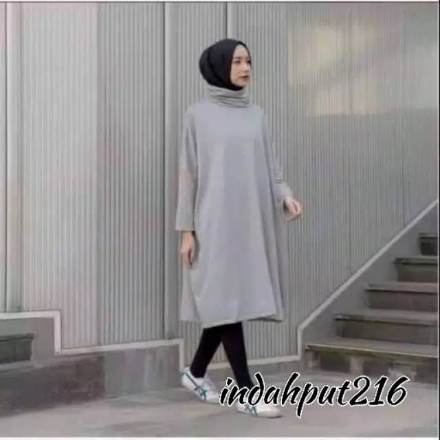 Dress muslim sabyan kerah tinggi