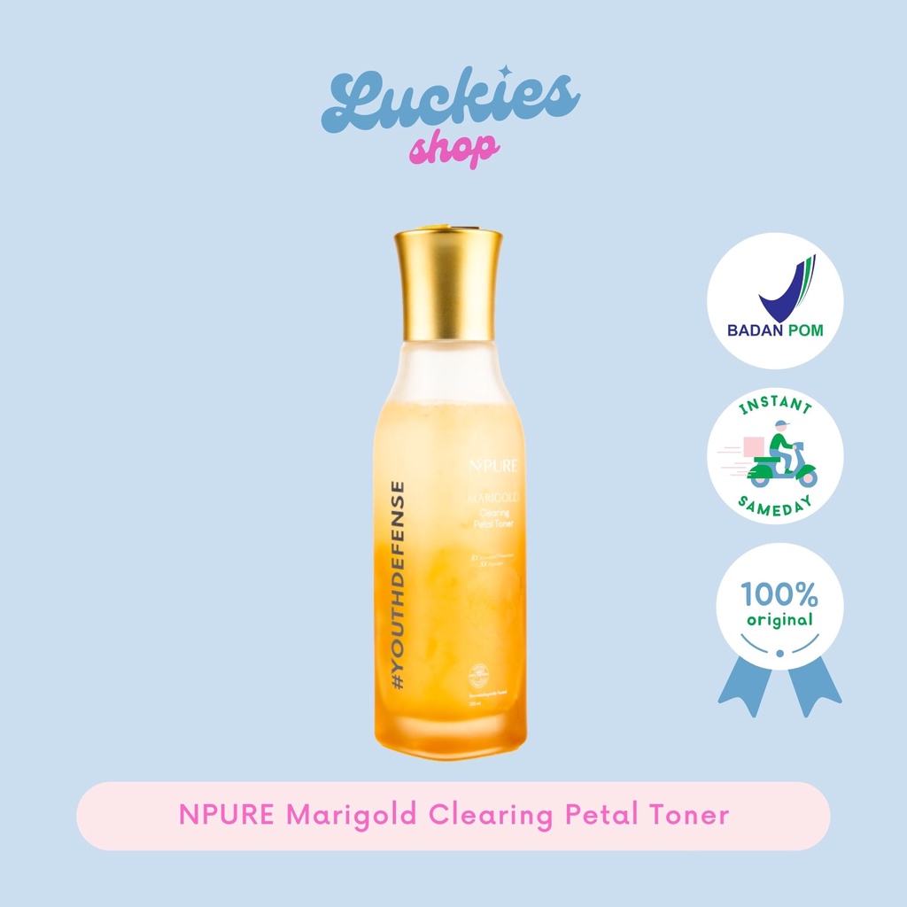 BPOM NPURE Marigold Clearing Petal Toner Anti Aging Face Brightening