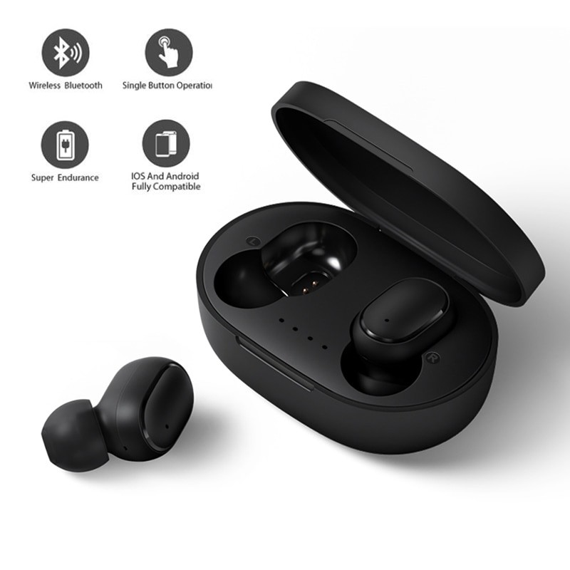 Earphone True Wireless Bluetooth 5.0 with Charging Dock - A6S--Robotsky