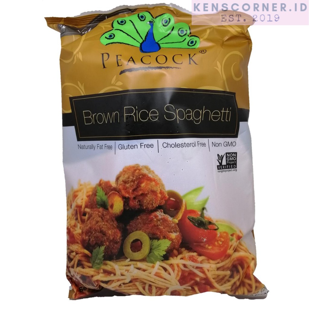 Peacock Brown Rice Spaghetti | Makanan Sehat Import