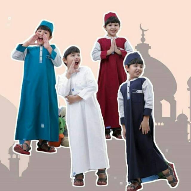 Jubah gamis anak laki-laki 2-5th original Nubi