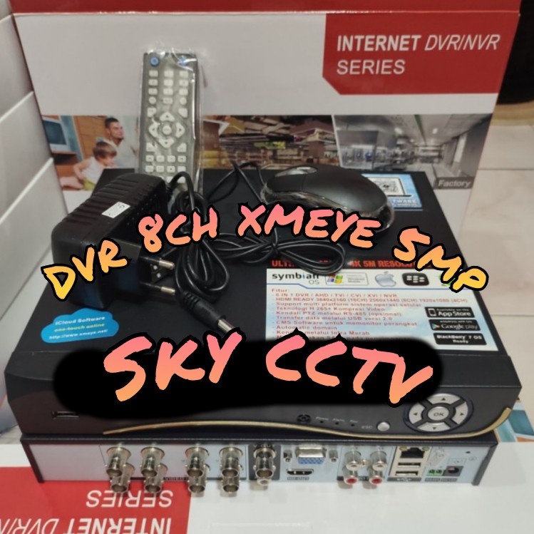 DVR 8 Channel 5mp Xmeye 4K / DVR 8ch Xmeye 2560p 5 MP Support All Cctv