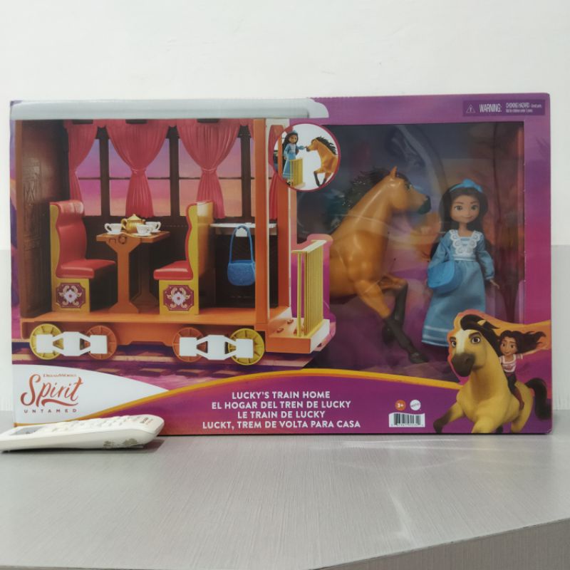 ori original spirit untamed luckys lucky's lucky train home dreamworks dream works doll girl mainan anak bayi perempuan cewek kuda horse boneka kartun cartoon hadiah kado ultah gift set mattel barbie