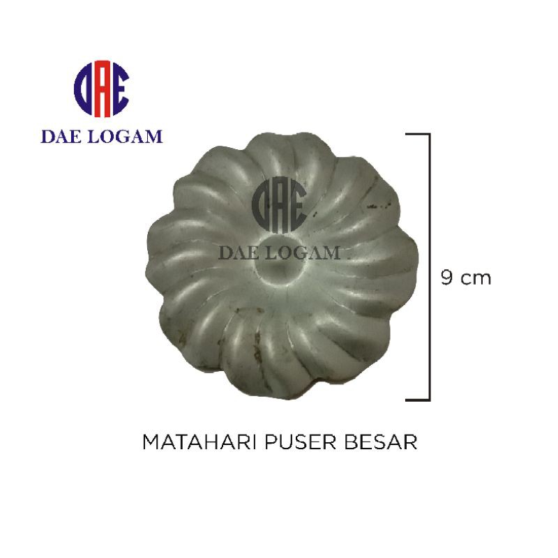 Ornamen Pagar Besi Matahari Puser Besar