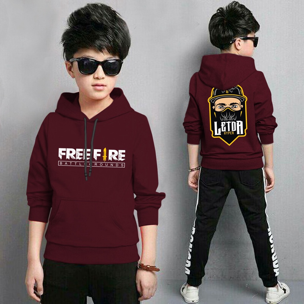 Jaket Anak Laki Laki/Jaket Anak Terbaru/Hoodie Anak Letda Anak Gaming Bahan Fleece Tebal 4-11 TAHUN