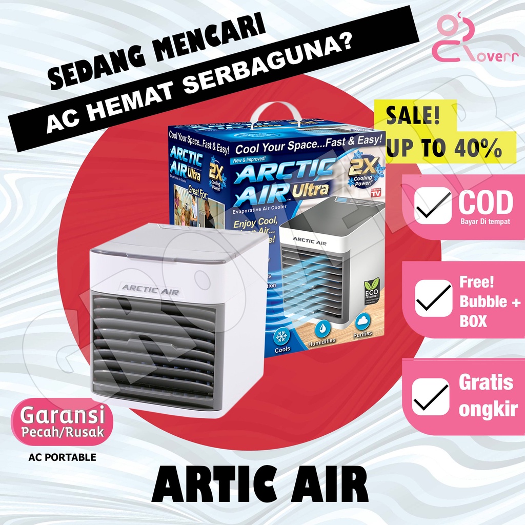 Mini AC Portable Artic Air Ultra Cooler Cooling Fan USB Import Power Hemat Energi Pendingin Ruangan Sejuk High Quality