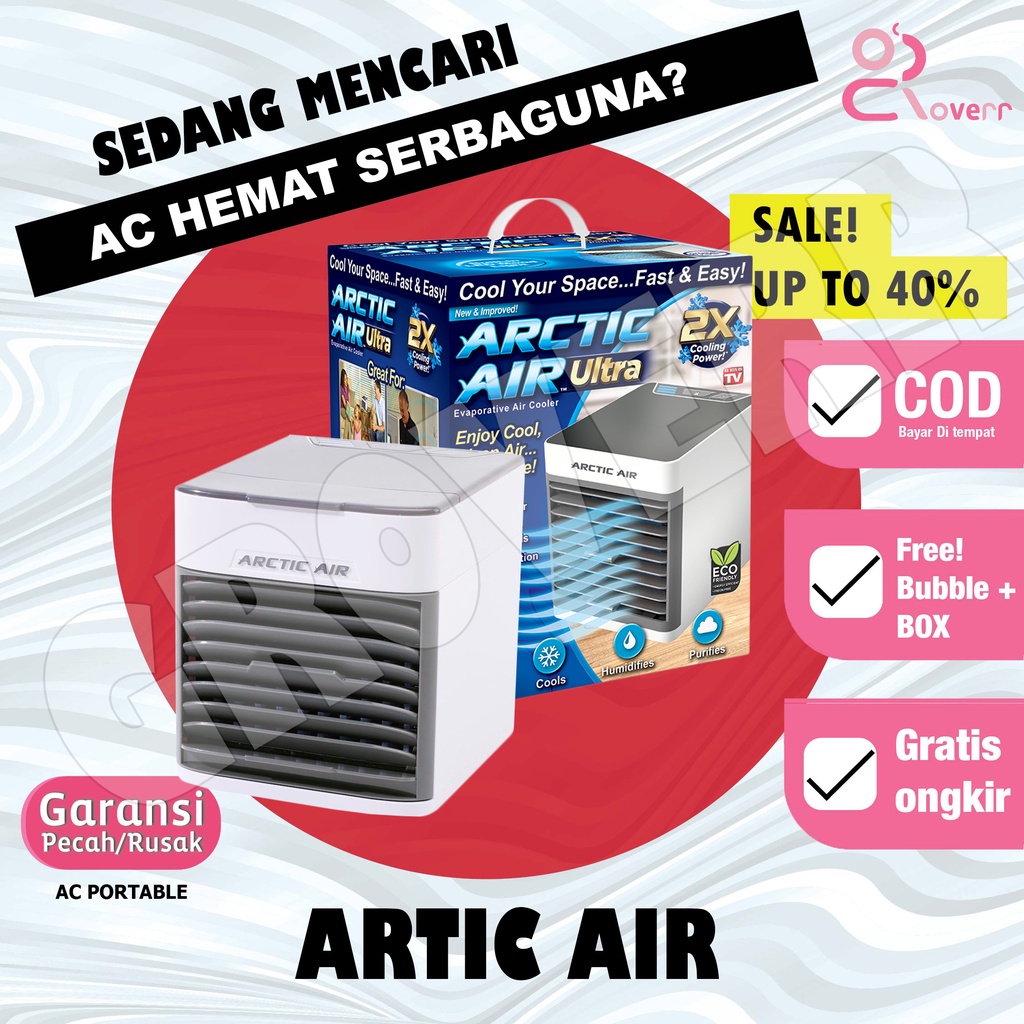 Mini AC Portable Artic Air Ultra Cooler Cooling Fan USB Import Power Hemat Energi Pendingin Ruangan Sejuk High Quality