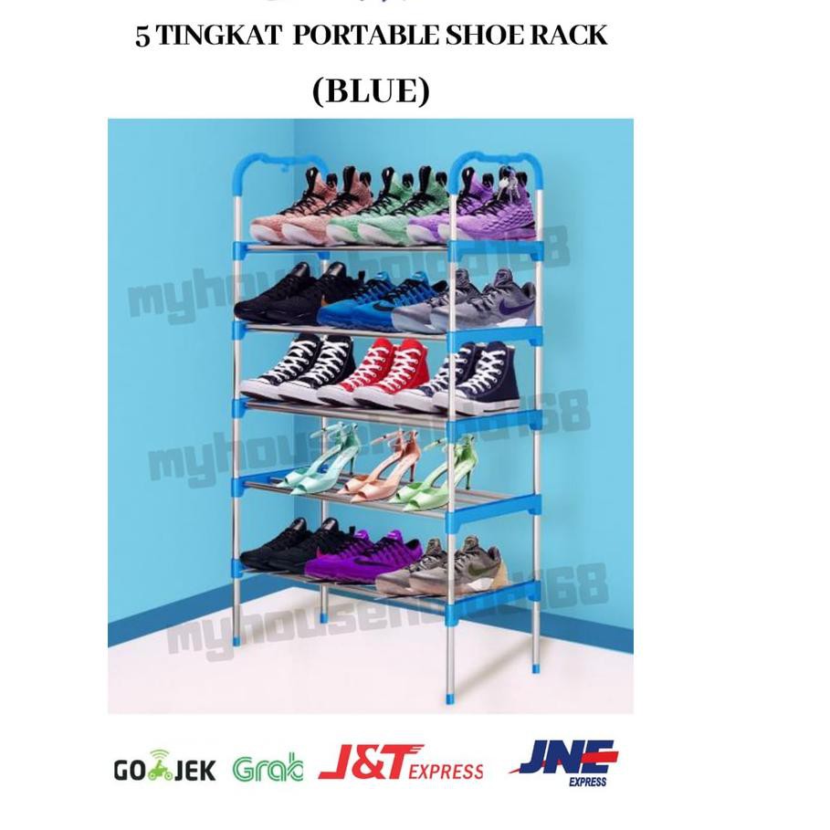 New Rak Sepatu 5 Susun Serbaguna 5 Layer Shoe Rack Minimalis Portable Murah 5 Layer Shoe Rack She Shopee Indonesia