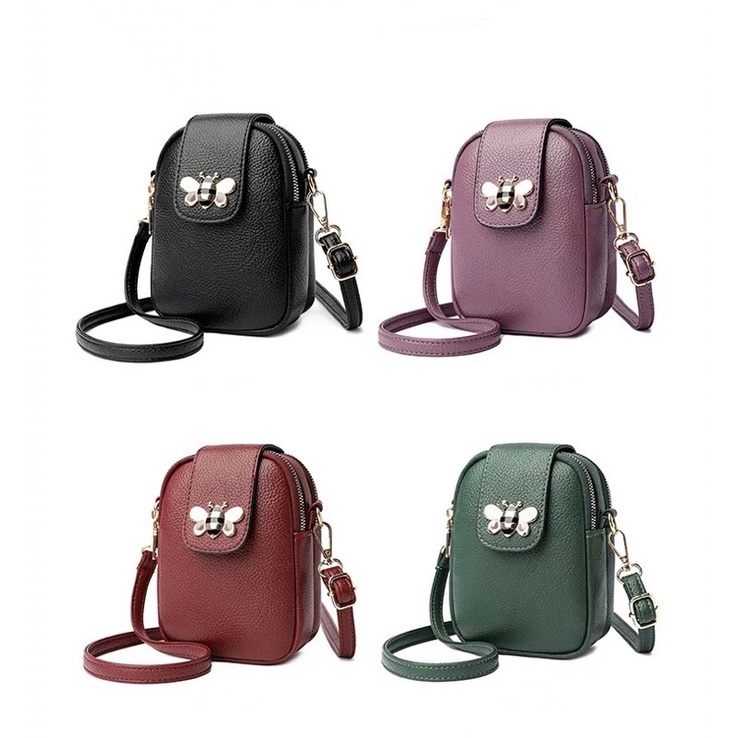 Tas Selemang Kulit Wanita Dompet Hp Cewek Mini Slingbag MK 8052