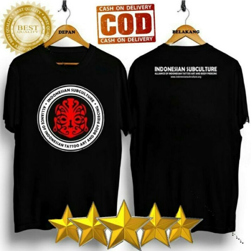 kaos indonesian subculture lengan pendek | katun