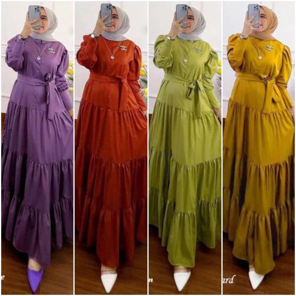 azura gamis maxmara / gamis rimple susun / gamis simple elegan / dress muslimah / gamis maxmara terb