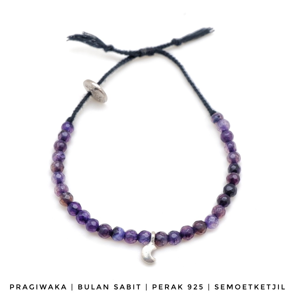 

Semoet Ketjil Gelang Bohemian Pragiwaka Perak 925 Batu Agate Boho Special Edition