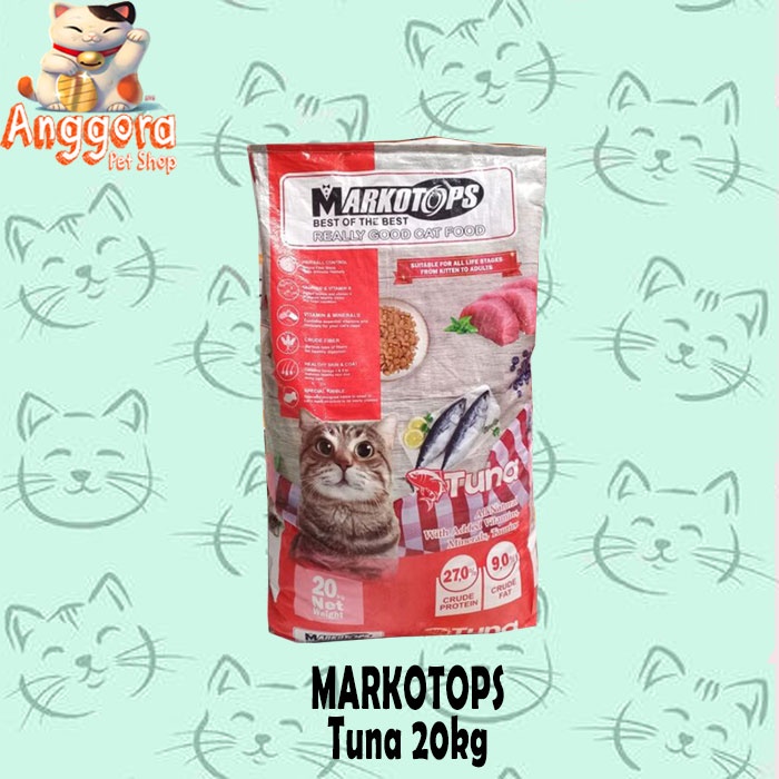 Makanan kucing kering Markotops 20kg adult Dry food (Grab gosend)