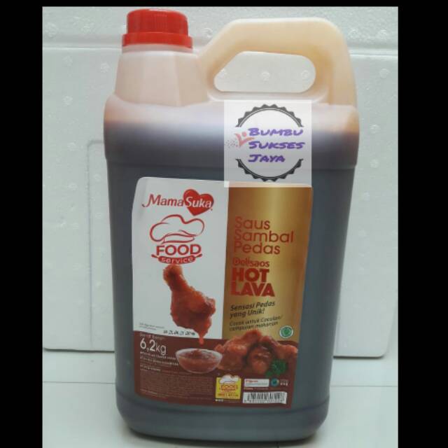 

Termurah Mamasuka delisaos hot lava saus sambal pedas 6.2 kg