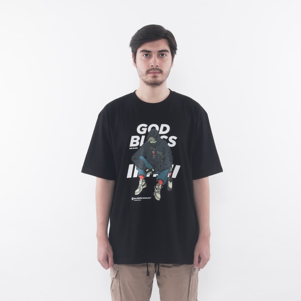 BILLIONAIRES PROJECT T-SHIRT GOD BLESS FEAST BLACK CTRL NEW COLLAB CRACK ORIGINAL BNIB BLNRS BILPRO