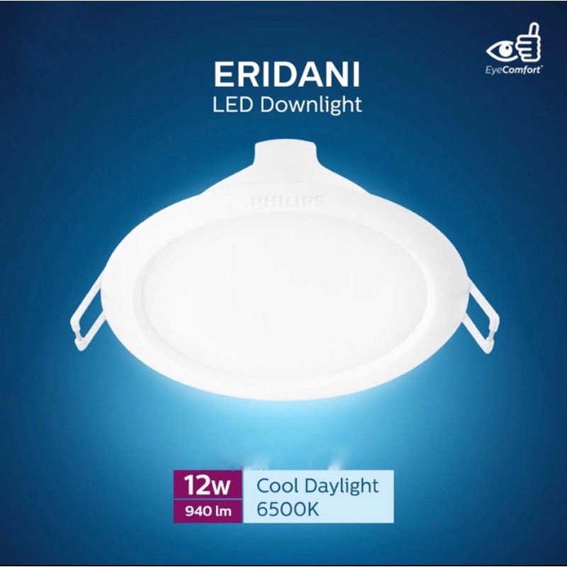 PHILIPS LAMPU LED DOWNLIGHT ERIDANI 12 WATT 59264 - DOWNLIGHT PHILIPS 12W